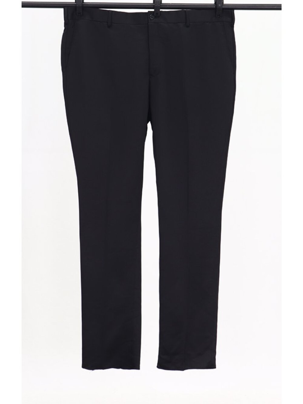Van Heusen 48R 42 Black Full Suit 2-Button Solid R669 - Picture 13 of 15